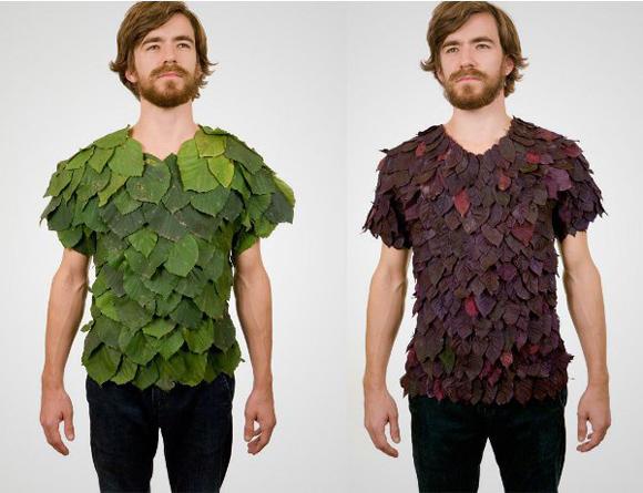 用树叶做成的T恤，是要引领时尚的新潮流？